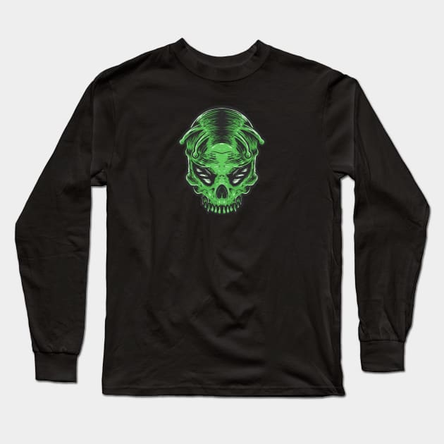 Alien skull Long Sleeve T-Shirt by Luckyart11